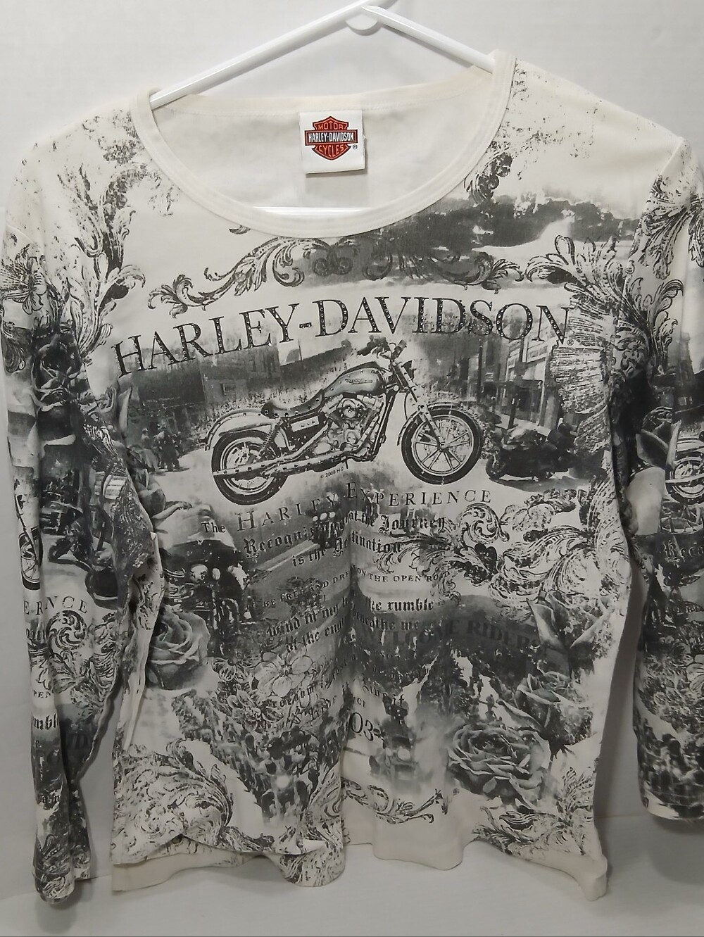 Harley Davidson Motorcycle Oshawa Canada VTG 2000 Y2K Top XL Long Sleeve Tshirt